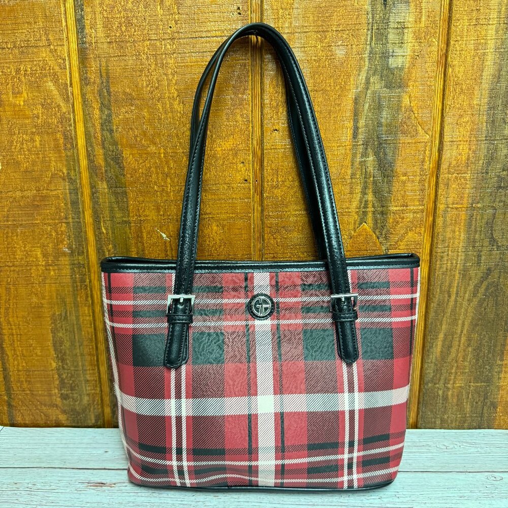 GIANI BERNINI Saffiano Plaid Tote